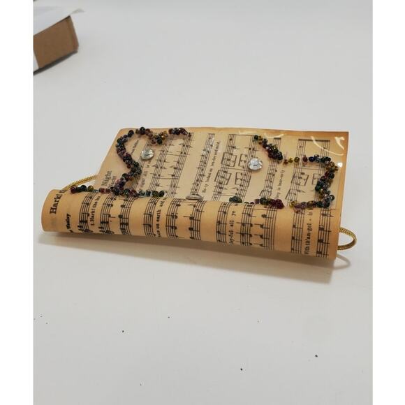 Vintage 1970's Christmas Silent Night Holy Night Sheet Music Ornament - Picture 2 of 4